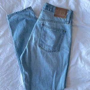 J Crew Point Sur Denim high rise straight leg jeans